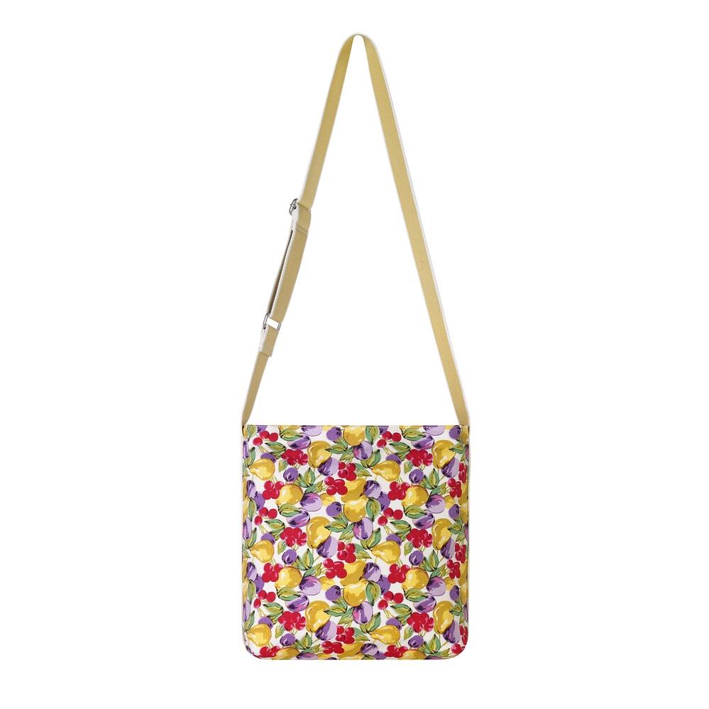 Cath Kidston - Túi đeo chéo Zipped Messenger Bag Small Painted Fruit - 1002065 - Warm Cream