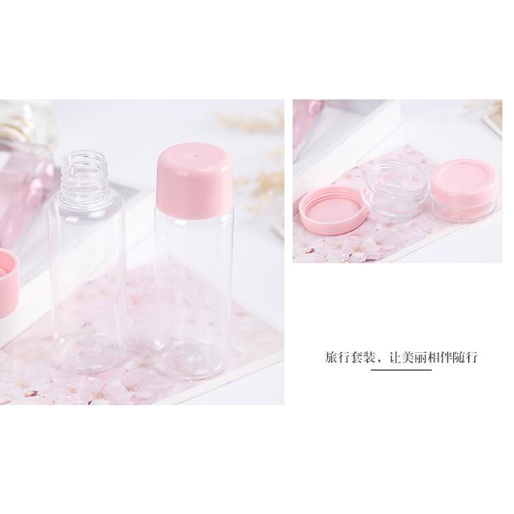 Bộ Sang Chiết Mỹ Phẩm Mini Hàn Quốc 7 Chi Tiết Tiện Dụng