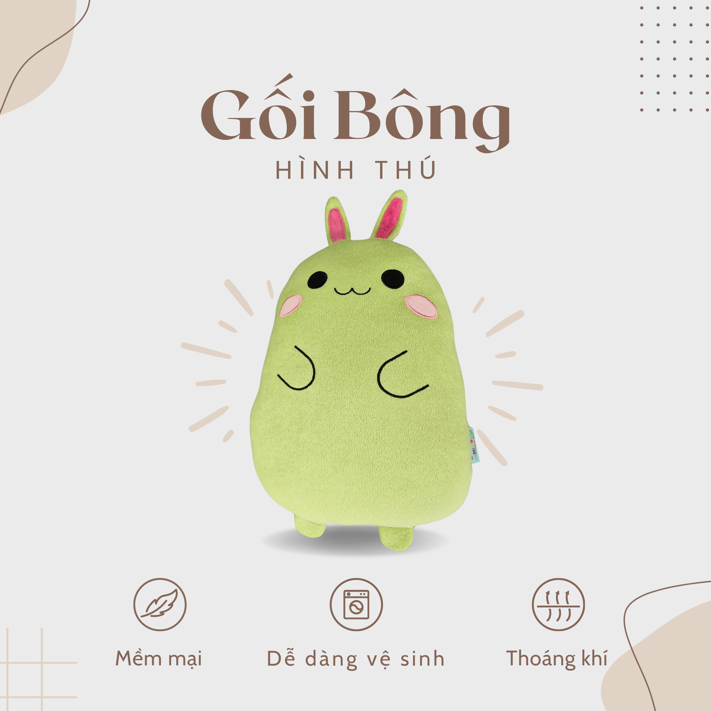 Gối bông cho bé MYM size 30x40cm siêu đáng yêu mềm mịn êm ái dành cho bé yêu (Khách Vui Lòng Chat Với Shop Để Chọn Mẫu)