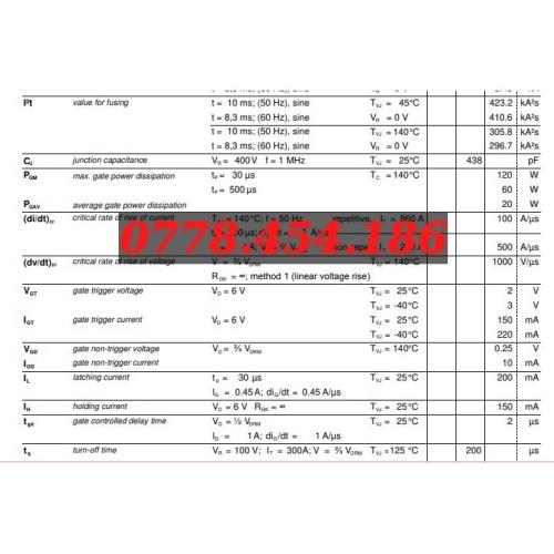 Linh kiện công suất THYRISTOR MODULE MCC25512IO1