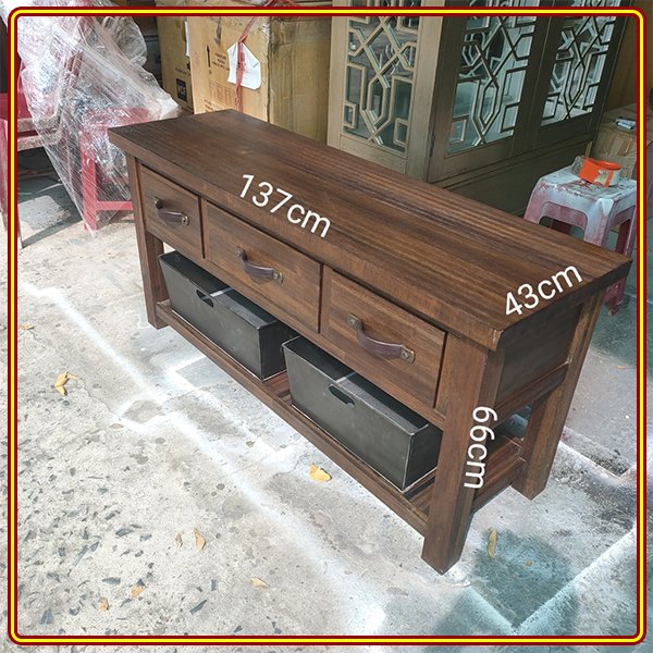 Bàn Console 3 hộc kéo Juno Sofa 137 x 43 x 66 cm