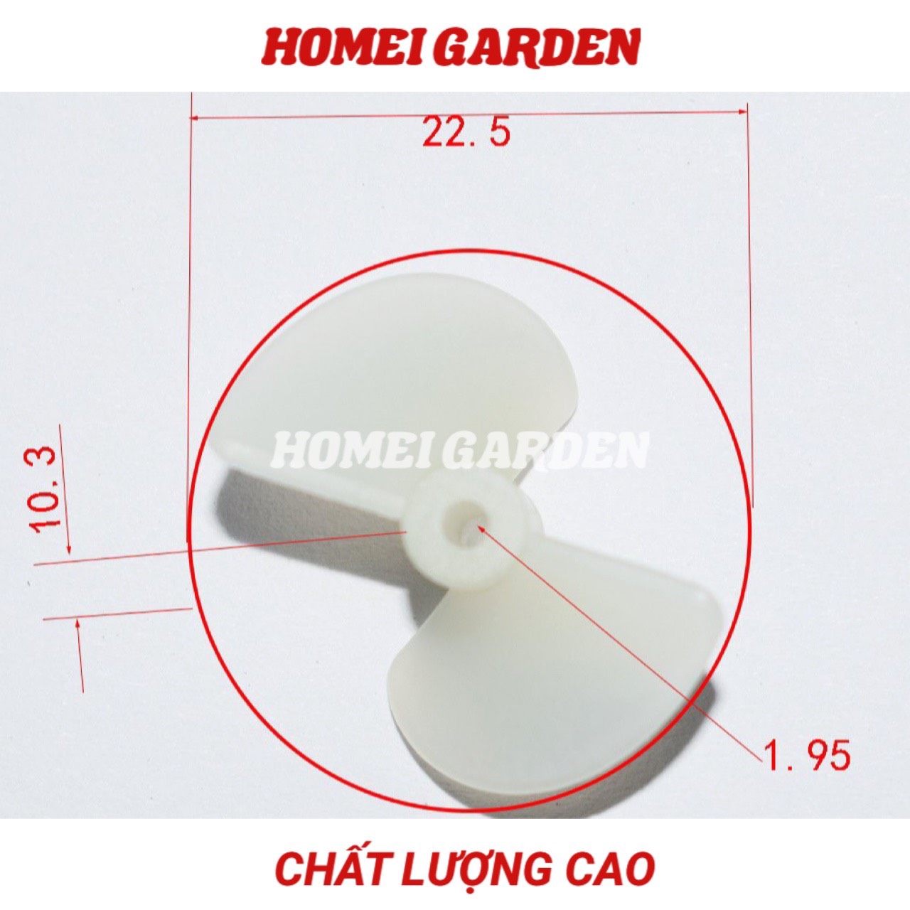 Bộ 2 chân vịt nhựa thuận nghịch mini 22mm 26mm trục 2mm mới 100% rất bền - HM0013