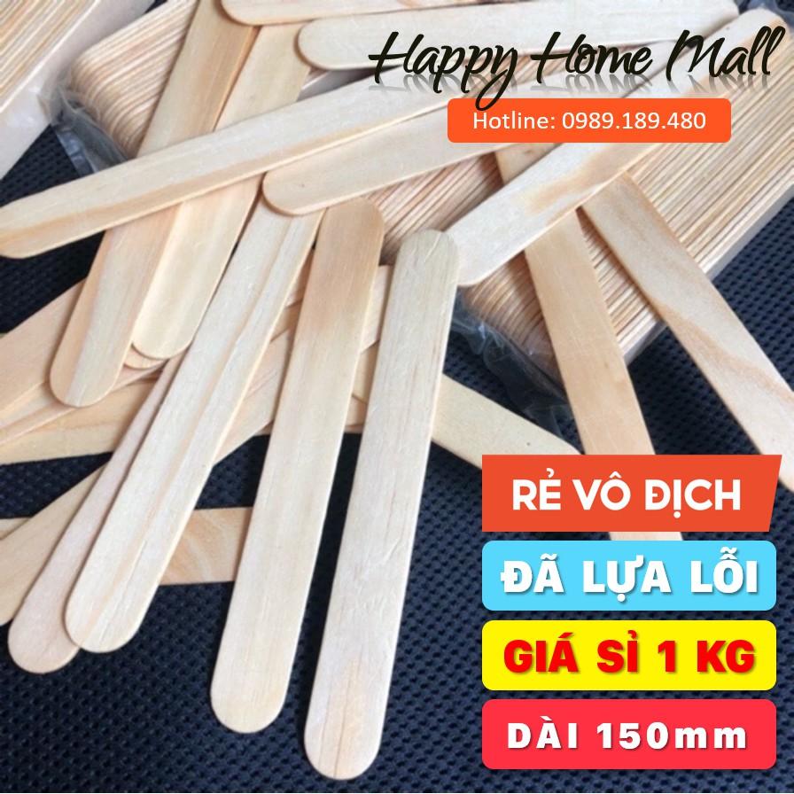 1 kg QUE GỖ WAX LÔNG vuốt cạnh đẹp 113mm 135mm 145mm 150mm quét phết wax tẩy lông nách lông chân