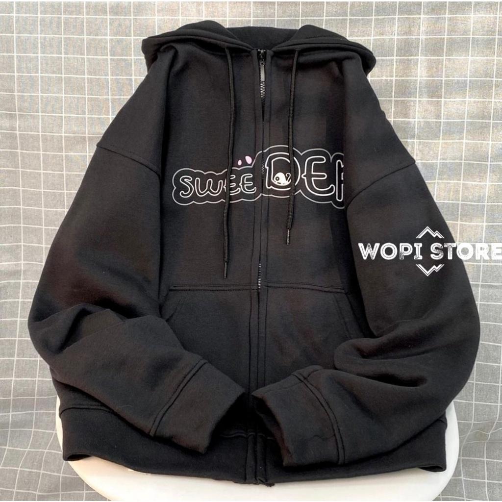 Áo Khoác Hoodie Zip SWD AND HOMMIES Form Rộng Vải Nỉ Bông Tay Dài Phong Cách Ulzzang Nam Nữ Unisex