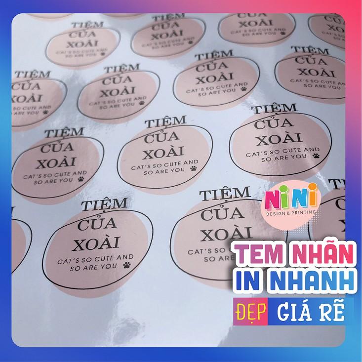 In tem, decal, logo, sticker chất liệu nhựa dán khổ to - cắt theo yêu cầu