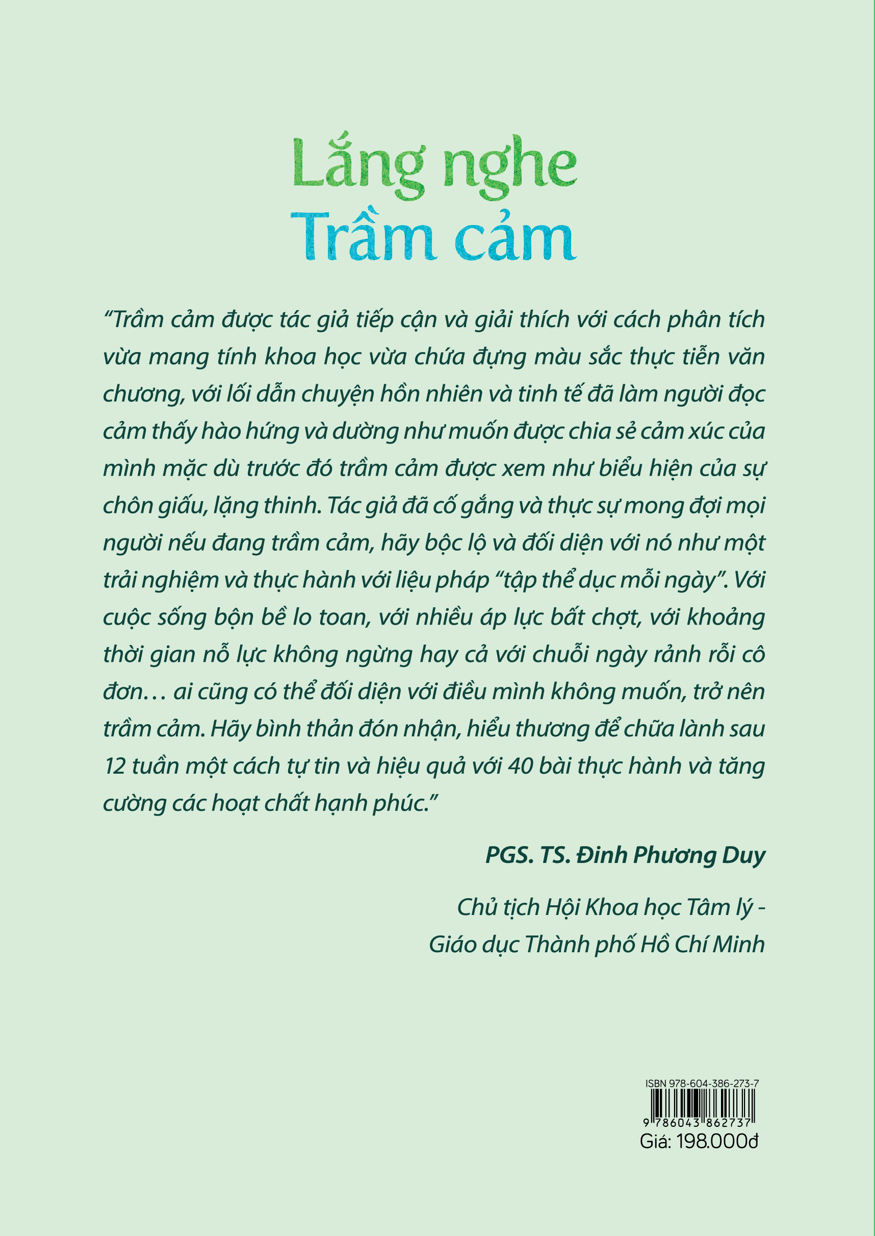 Lắng Nghe Trầm Cảm : Hiểu - Thương 12 Tuần Thực Hành Chữa Lãnh