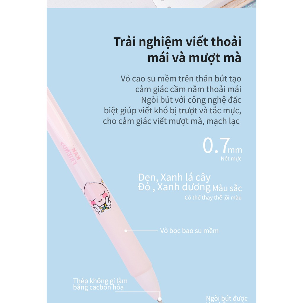 Bút bi dầu 4 màu ngòi 0.7mm Deli - S170