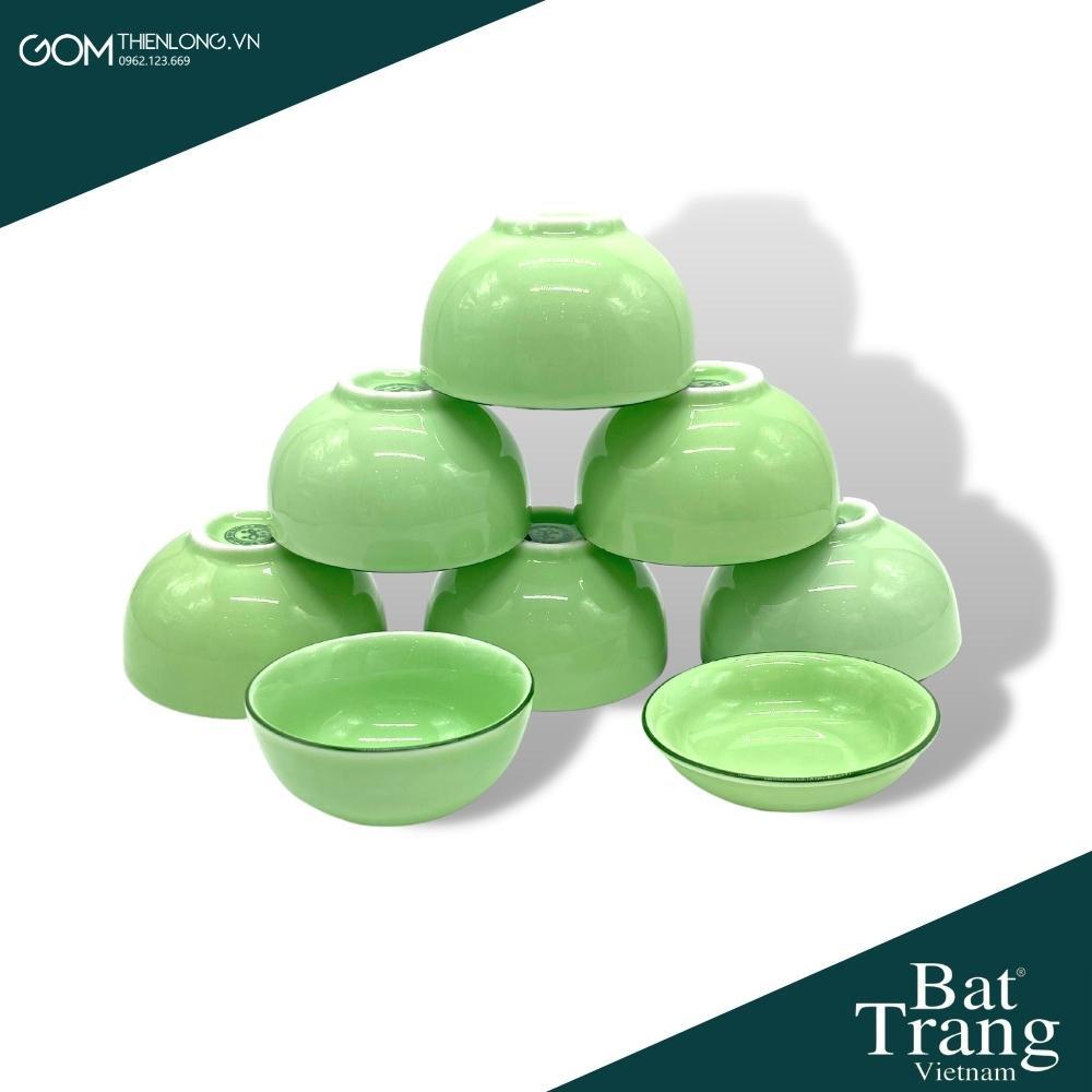 Combo Bộ Bát Đĩa Thắp Hương Hoa Mặt Trời Màu Cốm Ngọc ĐK60 - Đồ Thờ Cúng Bát Tràng - Gốm Thiên Long