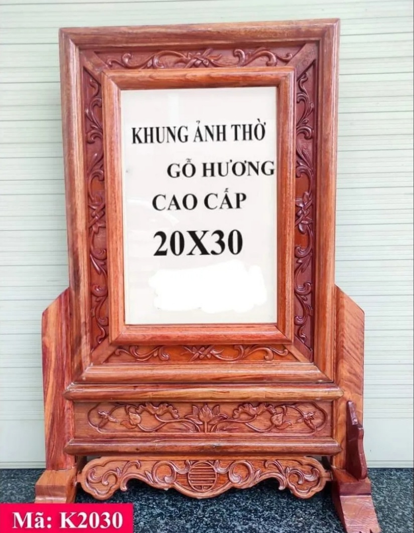 Khung ảnh thờ,khung hình thờ chiện dơi gỗ hương cao cấp 20x 30 cm và 25 x 35 cm