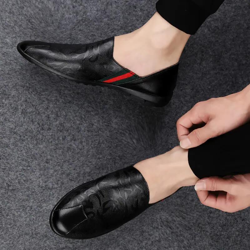 Đảm bảo chất lượng giày da ins chịu mài mòn giày đỏ thoáng khí giày đôi giày đôi