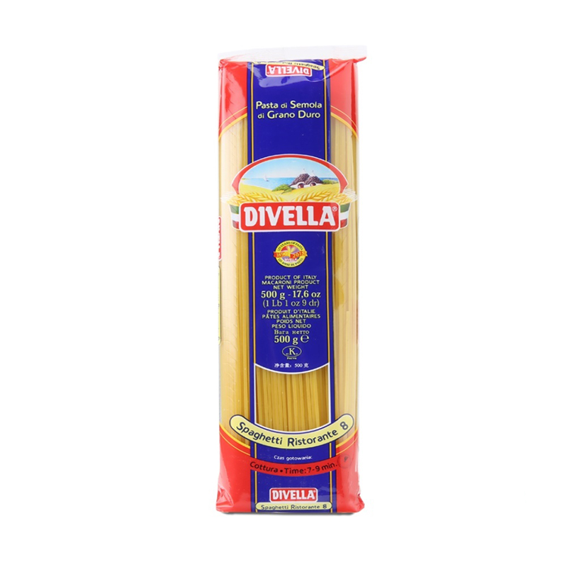 Mì Ý sợi tròn Spaghetti số 8 Divella - 500g