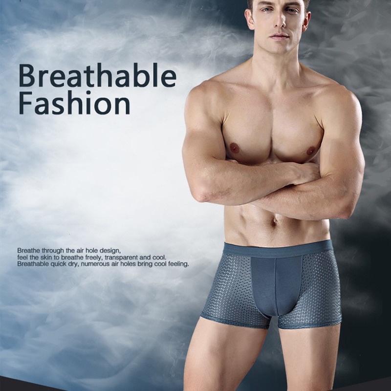 Combo 4 quần sịp đùi boxer thông hơi cao cấp dành cho nam