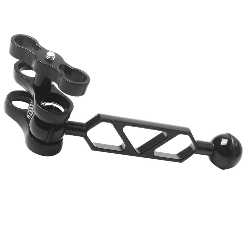 2X Scuba Diving Dual Ball Join Arm Clamp Mount F Underwater Flashlight Torch