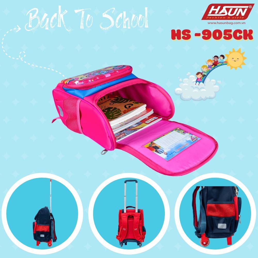 Ba Lô Cần Kéo Học Sinh - Hasun 905CKN - Bé Gái