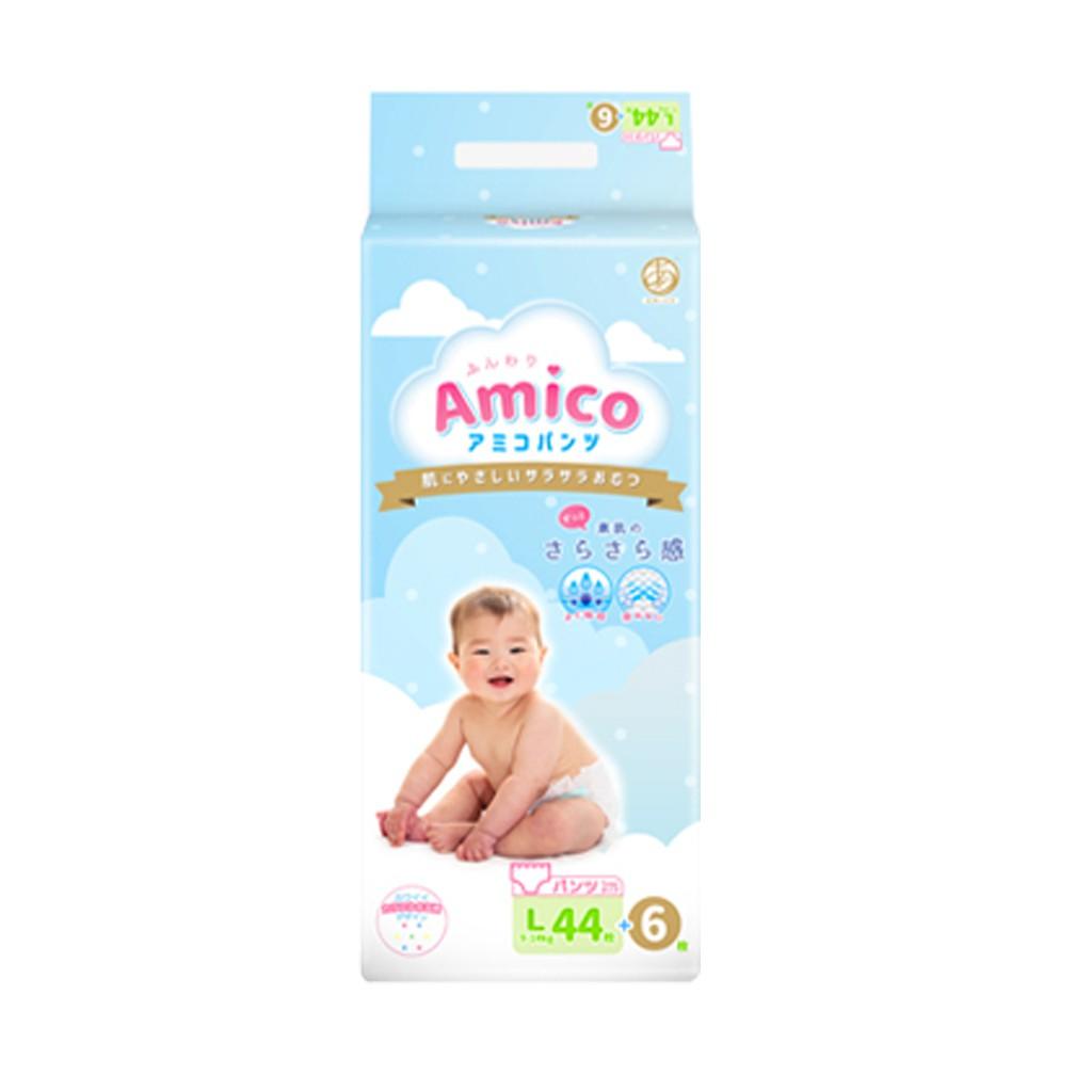 Bỉm - Tã quần Amico size L 44 + 6 miếng (Cho bé 9 - 14kg)