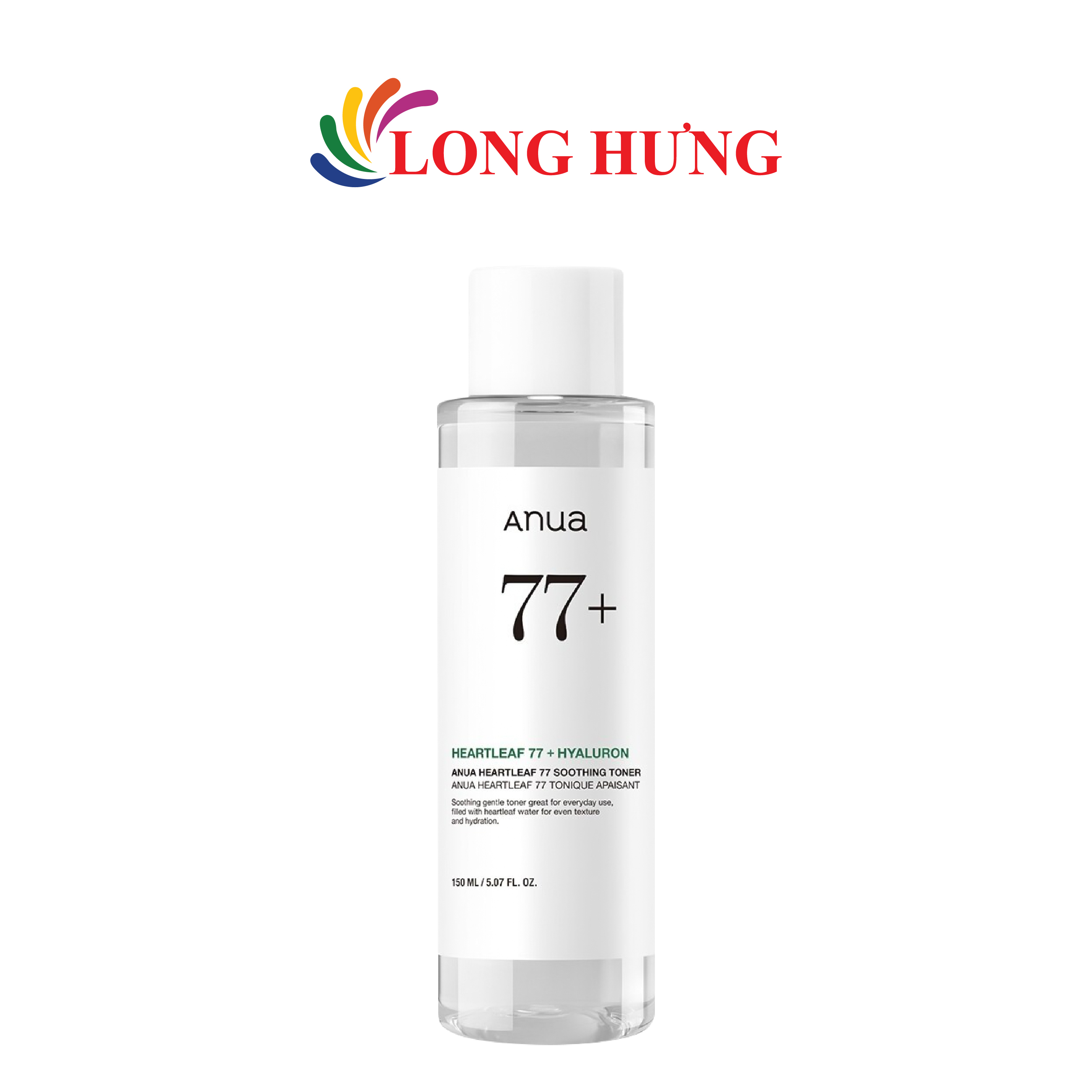 Nước cân bằng da Anua Heartleaf 77+ Hyaluron Soothing Toner (150ml) - Hàng chính hãng