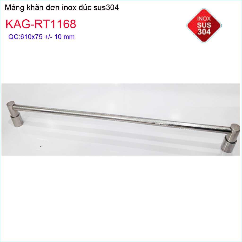 Giá treo khăn inox 304, giá vắt khăn, thanh treo khăn KAG-RT1168