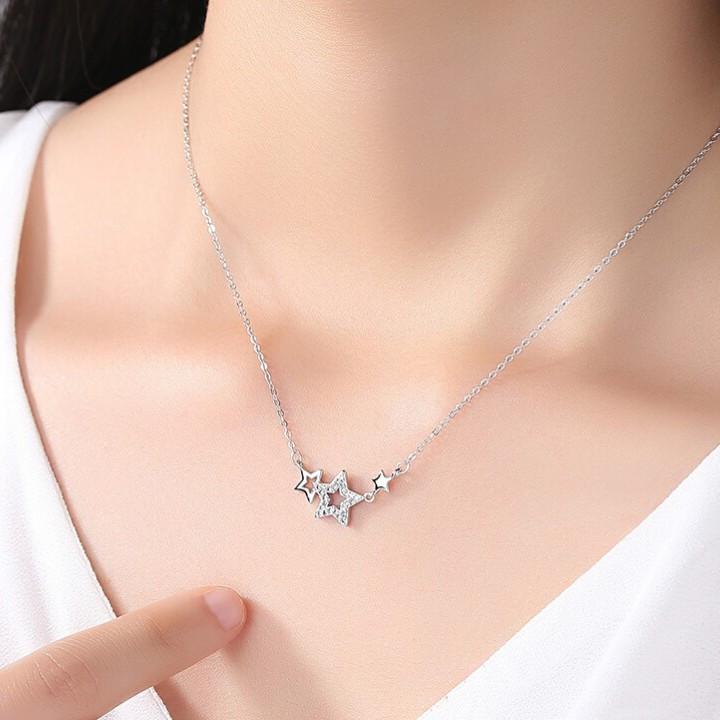 Vòng cổ bạc ý 925 Lucky Star