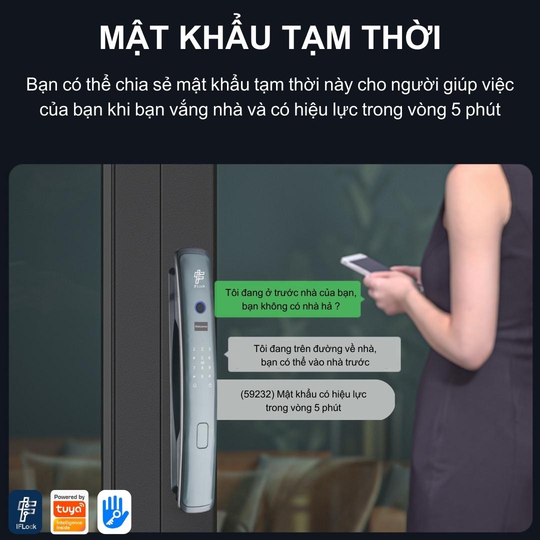 Khóa cửa vân tay thông minh IFlock Tuya A6FW