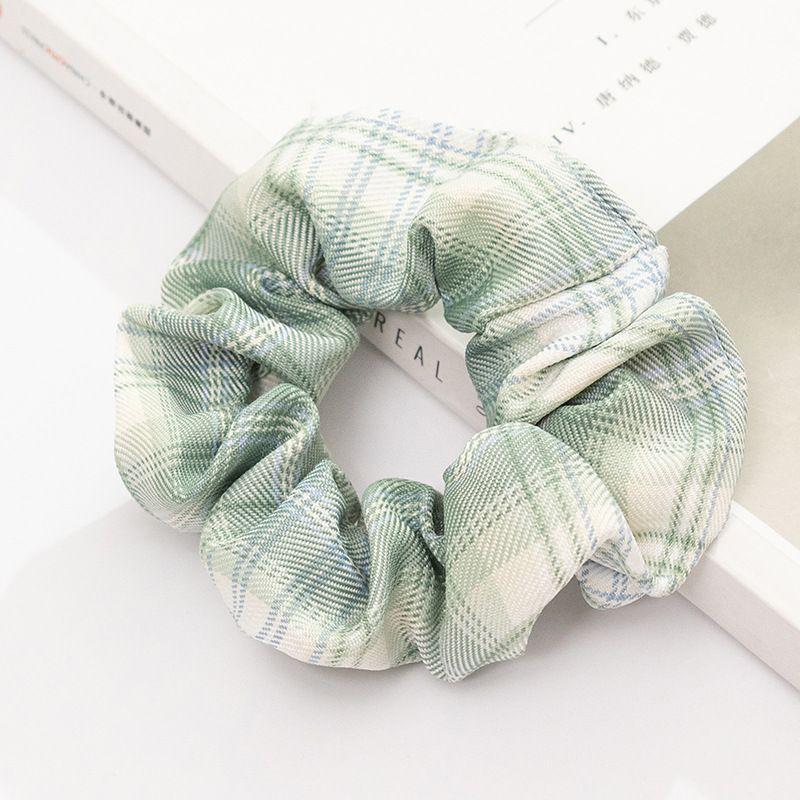 Dây buộc tóc vintage hàn quốc vải crunchies hoạ tiết caro