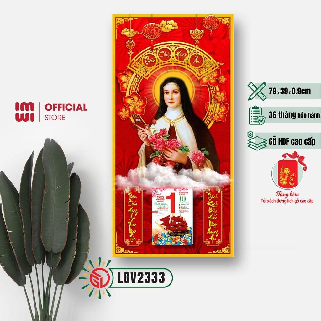 Lịch Gỗ Công Giáo Treo Tường IMWI LGV2333 - 79cm x 39cm