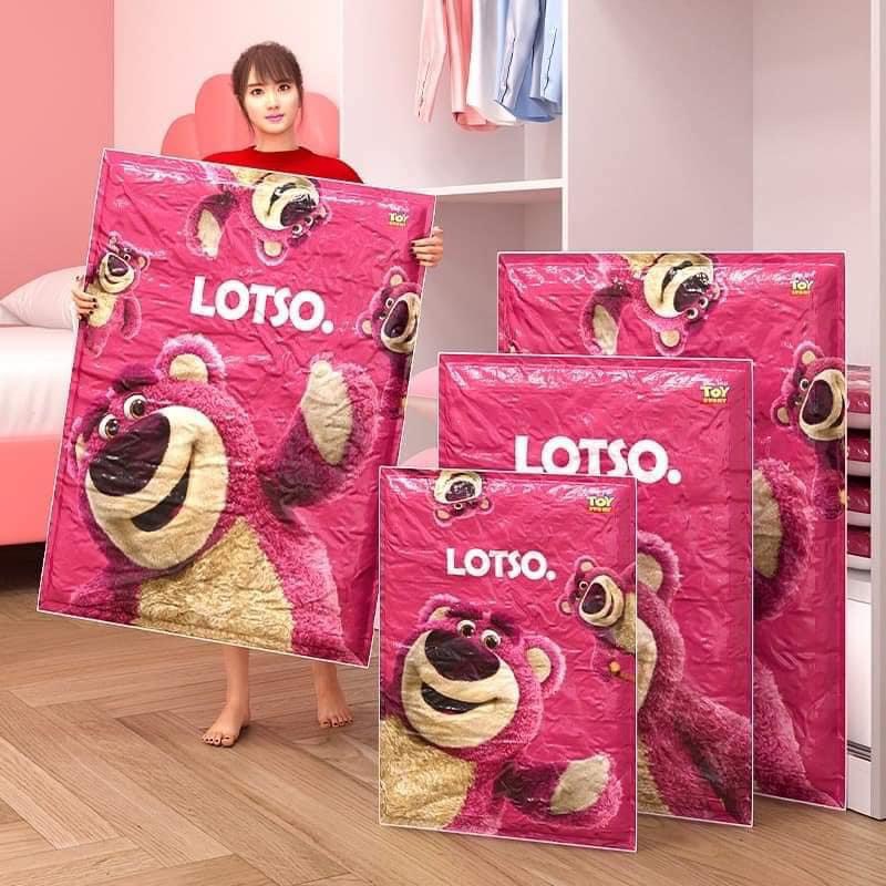 SET 5 TÚI HÚT CHÂN KHÔNG ĐỰNG QUẦN ÁO KÈM BƠM TAY HÌNH GẤU LOSTO SIÊU XINH
