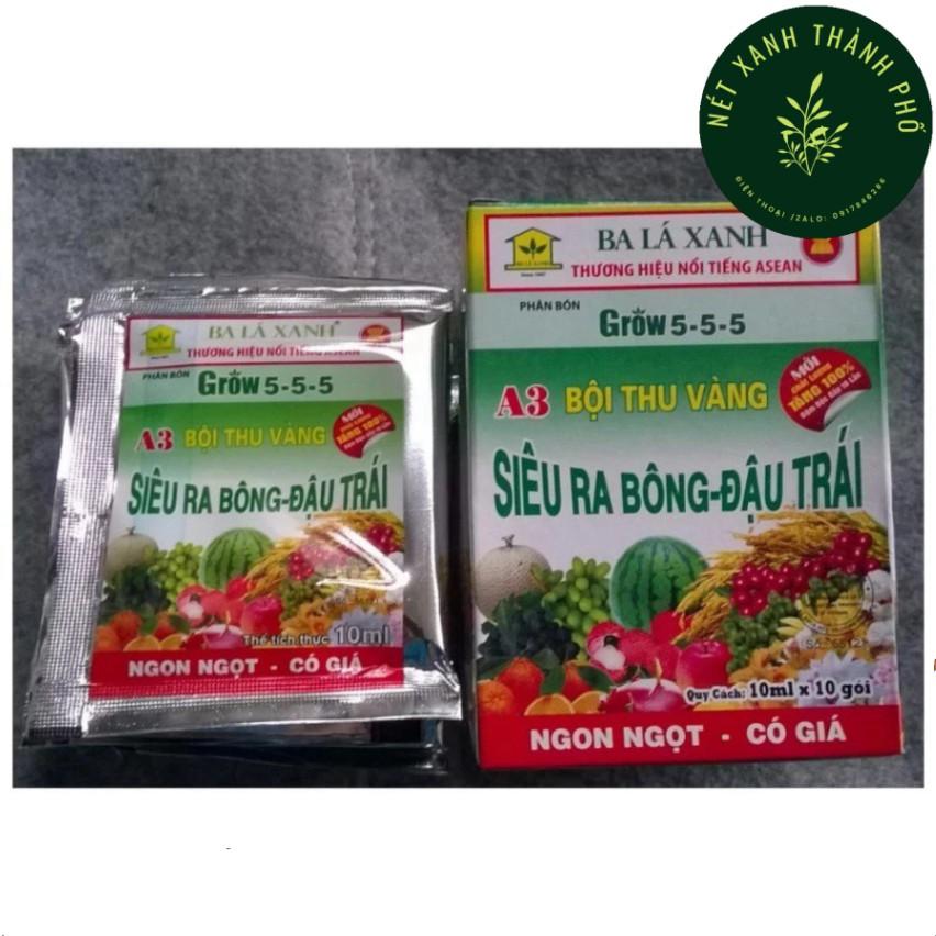 Phân Bón Lá Siêu Ra Bông Đậu Trái - Ba lá Xanh, tạo mầm hoa cực mạnh