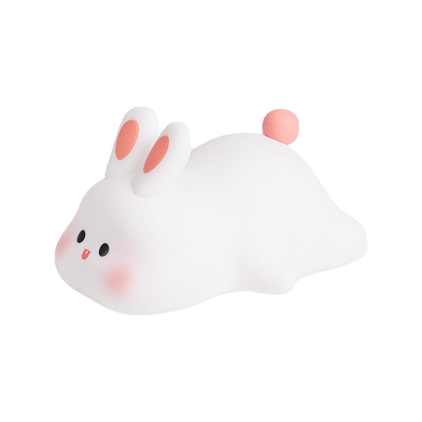 Rabbit Night Light Kids LED USB Bunny Bedside Lamp for Sleeping Bedroom Home