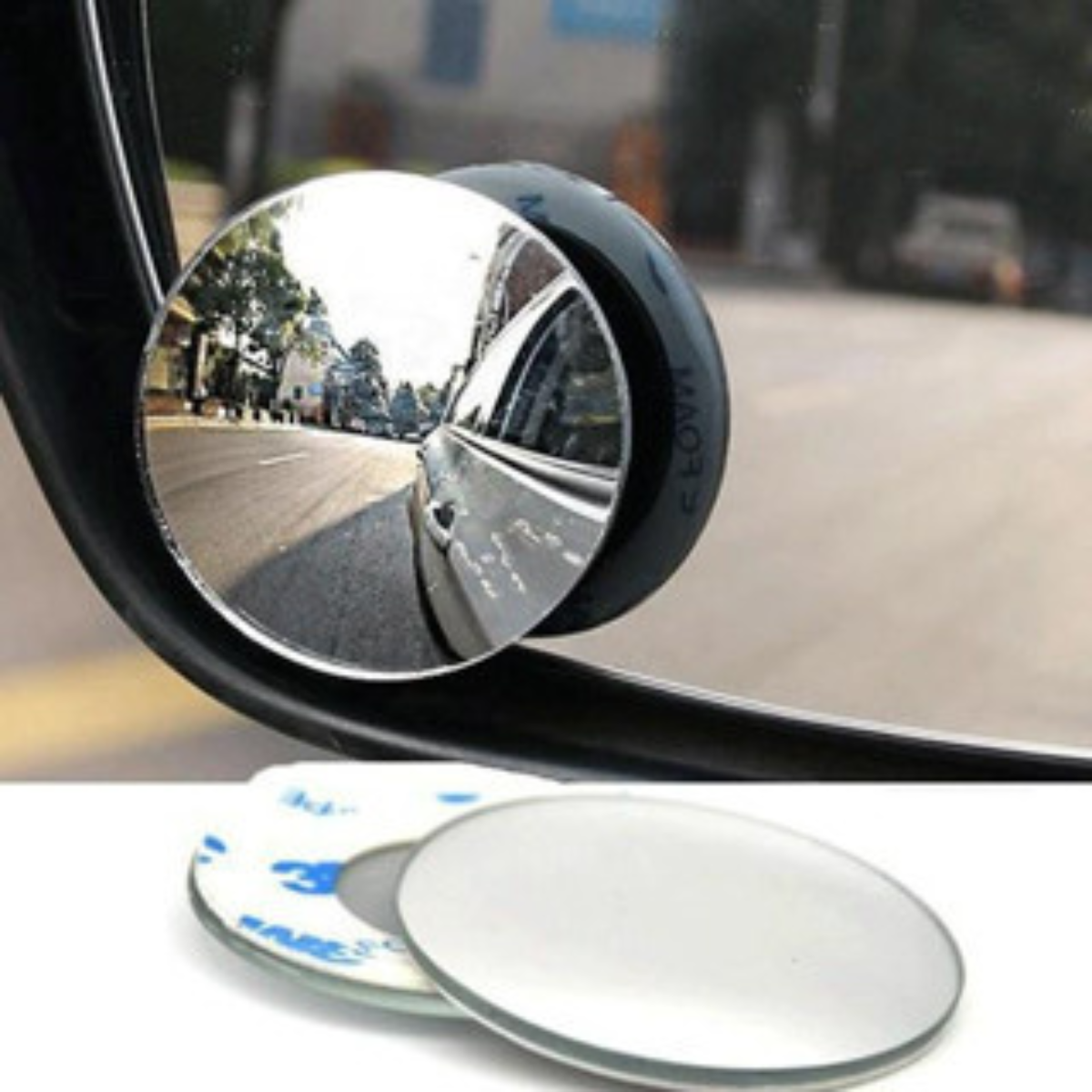 Bộ 2 Gương cầu lồi xóa điểm mù gắn kính hậu ô tô xe hơi xoay 360 độ chính hãng 3R