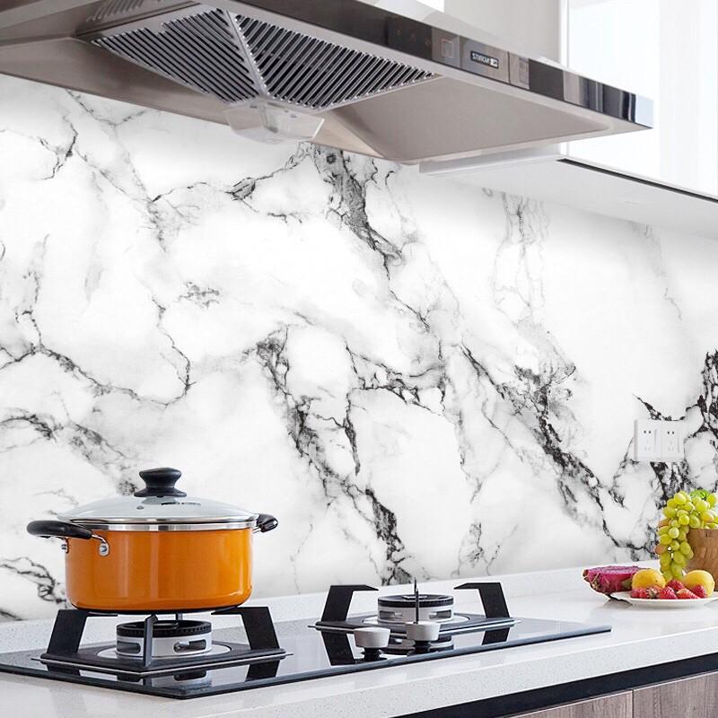 Giấy dán tường 5Mx60CM Giấy dán bếp vân đá MARBLE Giấy dán tường bếp chịu nhiệt chống dầu mỡ chống nước TRÁNG-NHÔM