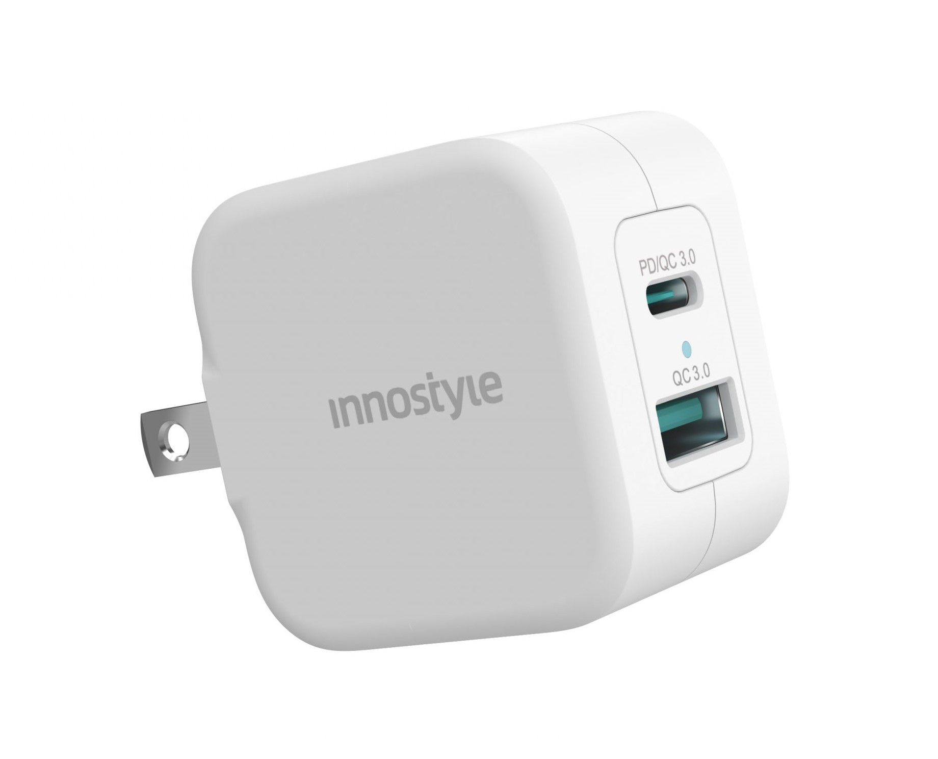 Sạc Nhanh Innostyle Minigo Pro III Dual Port PD/QC3.0 20W (2 Cổng: USB-C và USB-A) IC20-2PDWHI - Hàng Chính Hãng