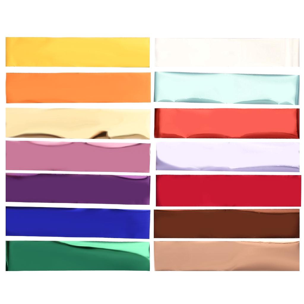 Set 14 tờ giấy lá nhôm ánh kim nhiều màu sắc chuyên dụng để trang trí móng