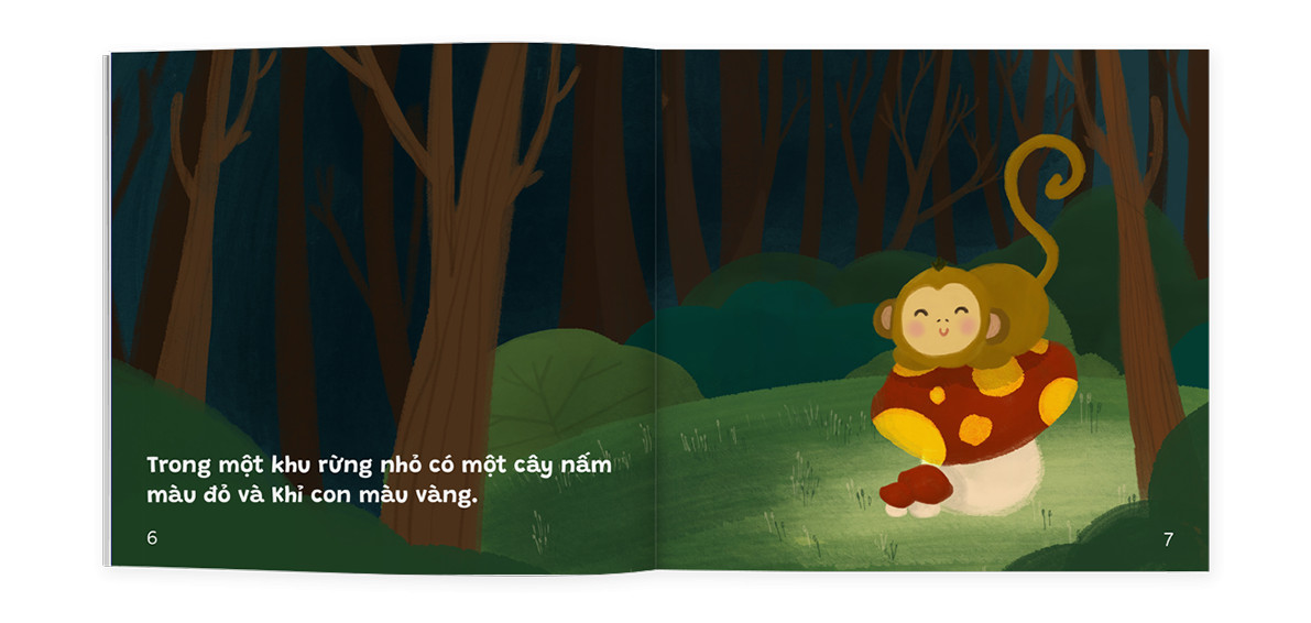 Hình ảnh Sách Ehon - Rừng ơi ngủ ngon - Dành cho trẻ từ 0 - 6 tuổi