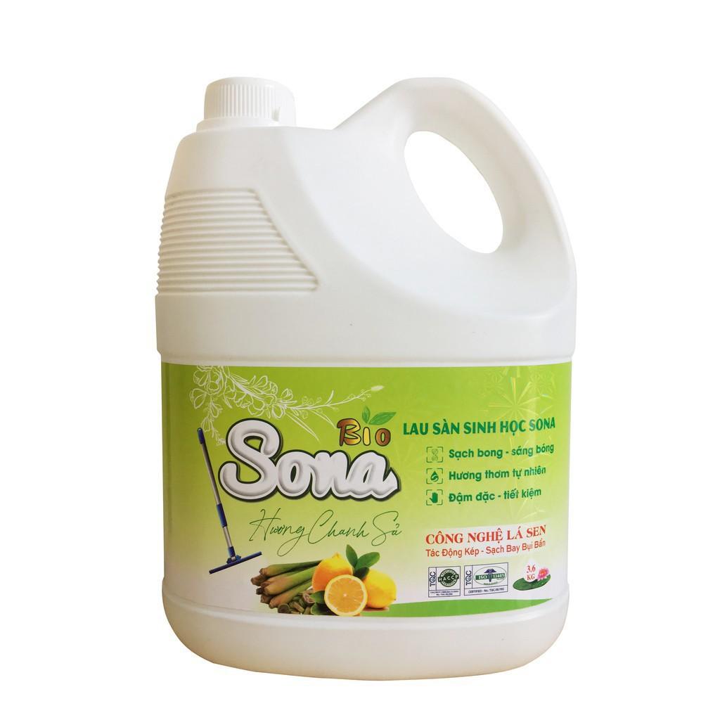 Nước Lau Sàn SoNa 3,6kg Hương Chanh Sả