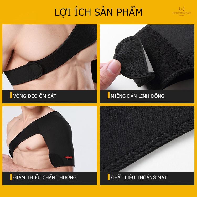 Đai bảo vệ cơ vai tập gym thể thao chuyên nghiệp Sportswear Concept giảm chấn thương thoải mái đàn hồi không bí hơi