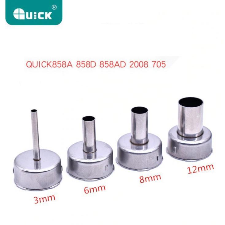 Đầu khò QUICK 2008, 858D, 858A, 705, 861X, 858D+ cỡ 3-6-8-12mm Chuẩn hãng