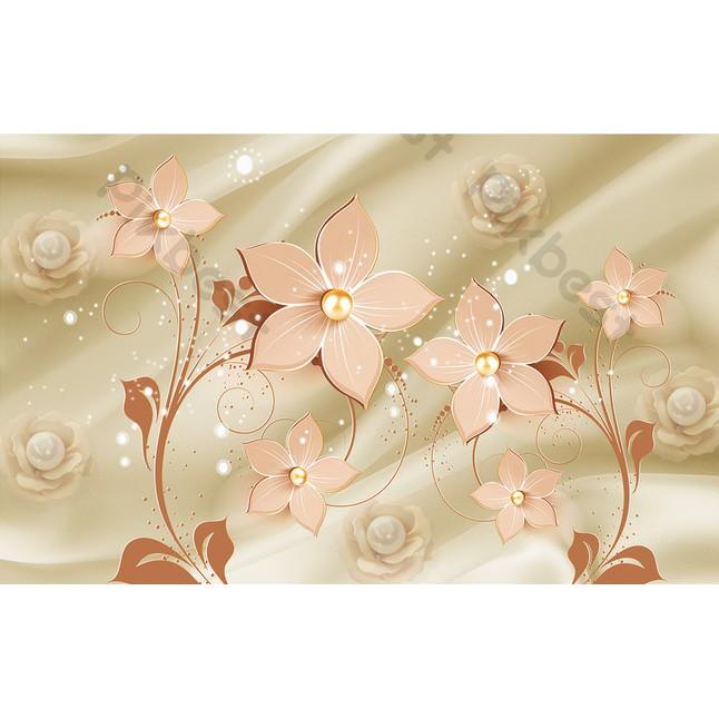 Tranh dán tường Hoa thủy tiên tối giản thanh lịch, tranh dán tường 3d hiện đại MS1166154