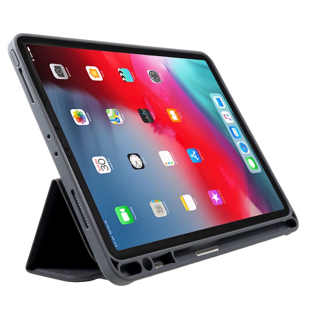 Bao da Ipad Air 10.5 inch 2019 Hiệu Mutural Có Khe Để Bút Cảm Ứng - Đen - Hàng nhập khẩu
