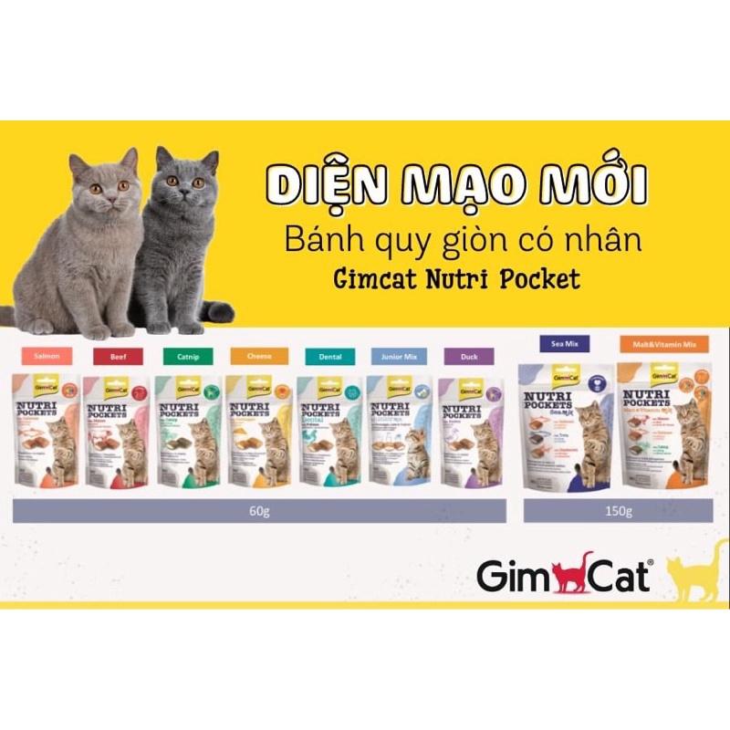 BÁNH QUY GIÒN DINH DƯỠNG CHO MÈO GIM CAT NUTRI POCKETS