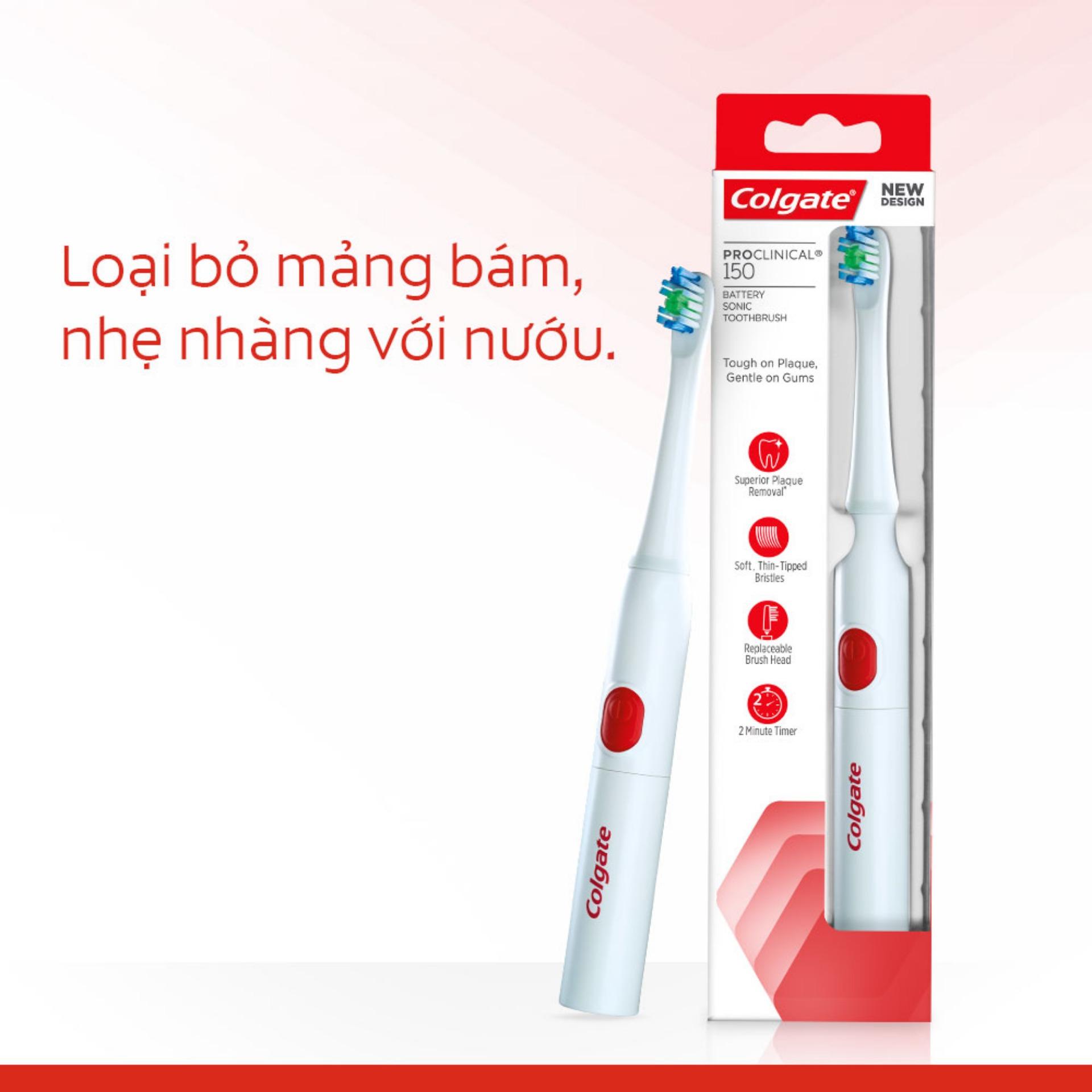 Bàn chải điện dùng pin Colgate Pro Clinical B150 công nghệ sóng âm