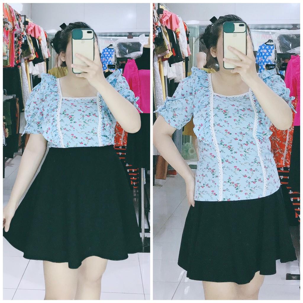 ÁO HOA BÁNH BÈO VIỀN REN BIGSIZE