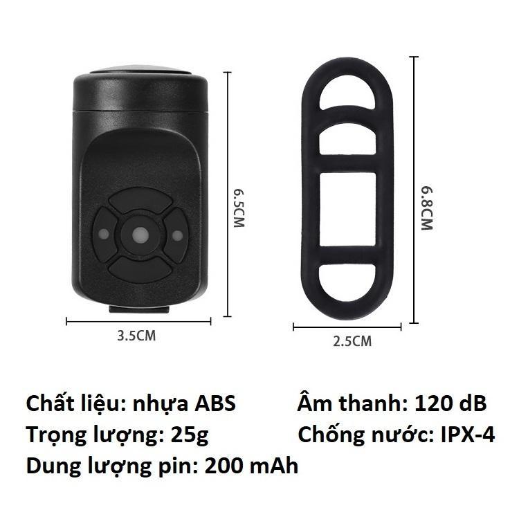 Còi hú xe đạp 6 âm thanh JY-142 gắn xe đạp giá rẻ