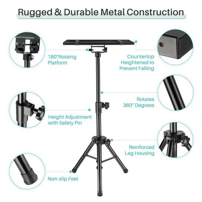 Chân giá đa năng cho máy chiếu, máy tính laptop Vankyo Tripod PT-30 - Hàng Chính Hãng