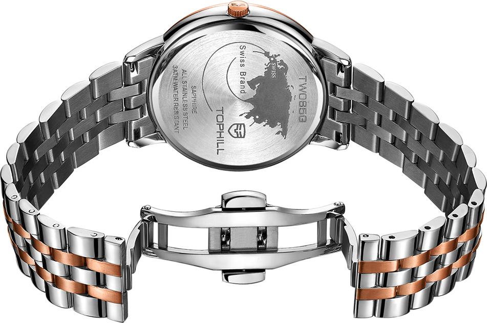 Đồng hồ nam dây thép chính hãng Thụy Sĩ TOPHILL TW065G.S7157