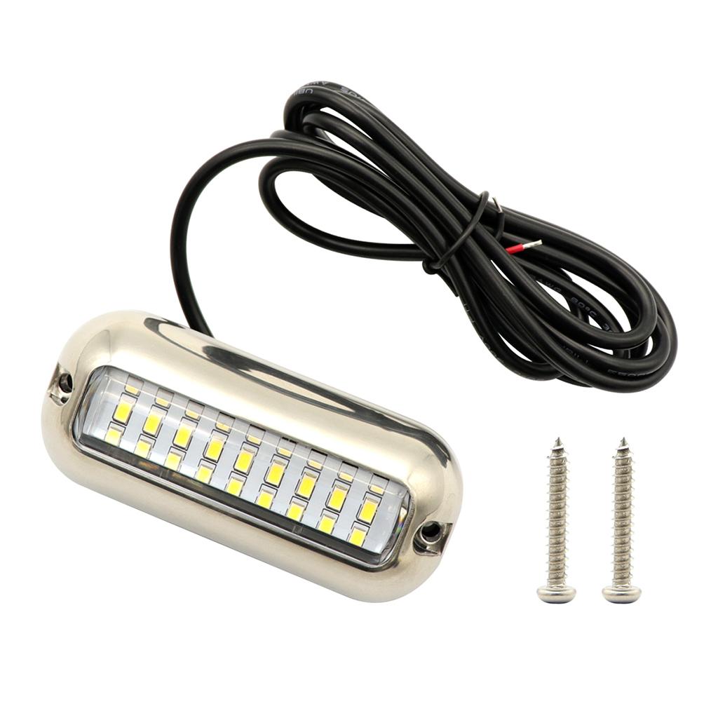5.2W Underwater LED Marine/Boat Light 27 LEDs Lamp Stainless Steel Pontoon Lamp