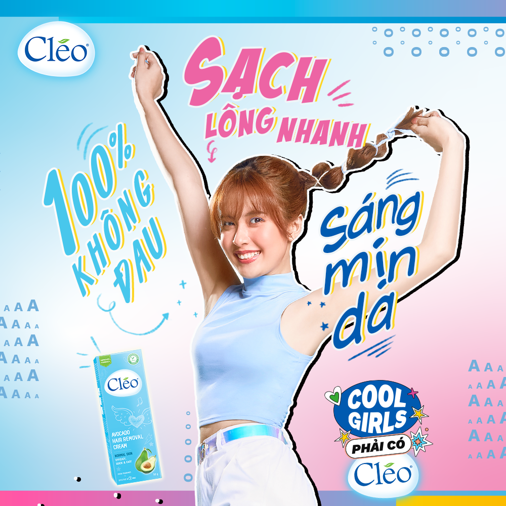 Kem Tẩy Lông Chiết Xuất Bơ Cleo Dành Cho Da Thường 50g, an toàn, không đau và đạt hiệu quả nhanh chóng