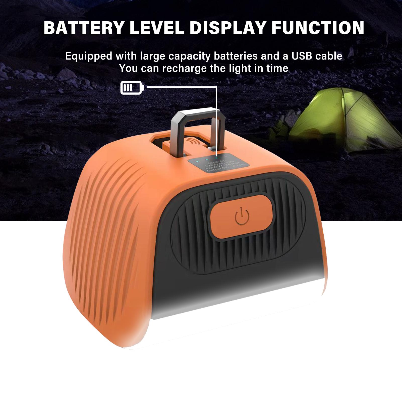 Đèn LED treo ánh sáng dịu nhẹ cắm trại ngoài trời di động không thấm nước usb có thể sạc lại, tiết kiệm năng lượng, siêu nhẹ