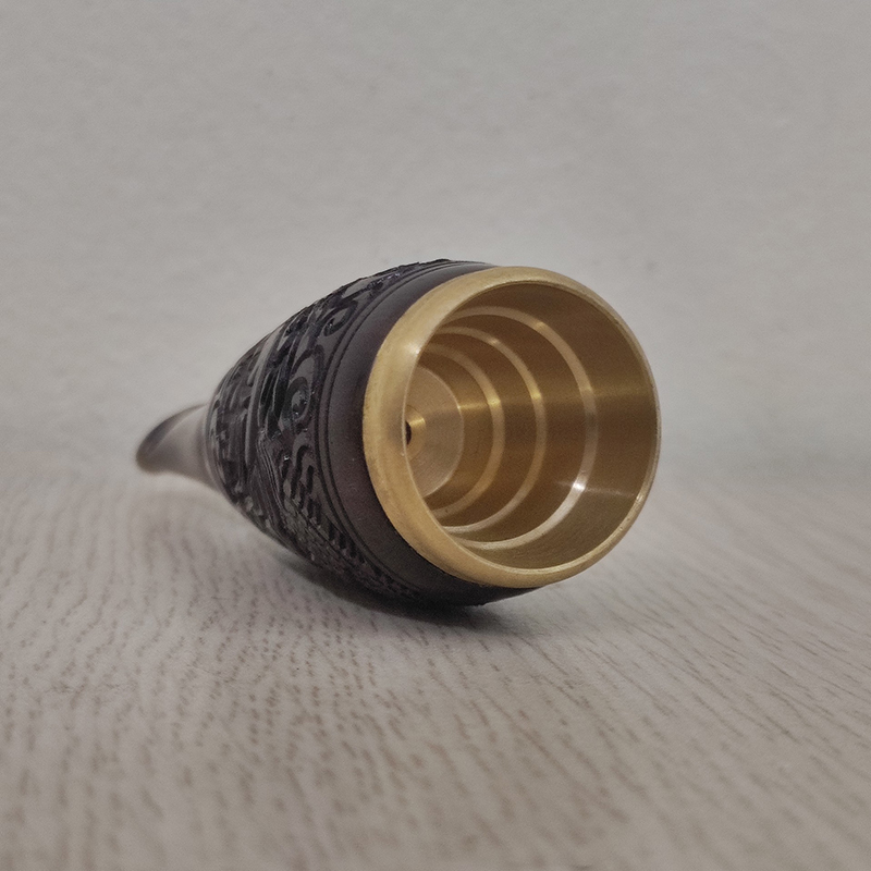 Tẩu Bắt Top Cigar Gỗ Sừng TGS15 Ring Size 40-60 Khắc Họa Tiết Hình Rồng Cực Tỉ Mỉ- Hàng Thủ Công