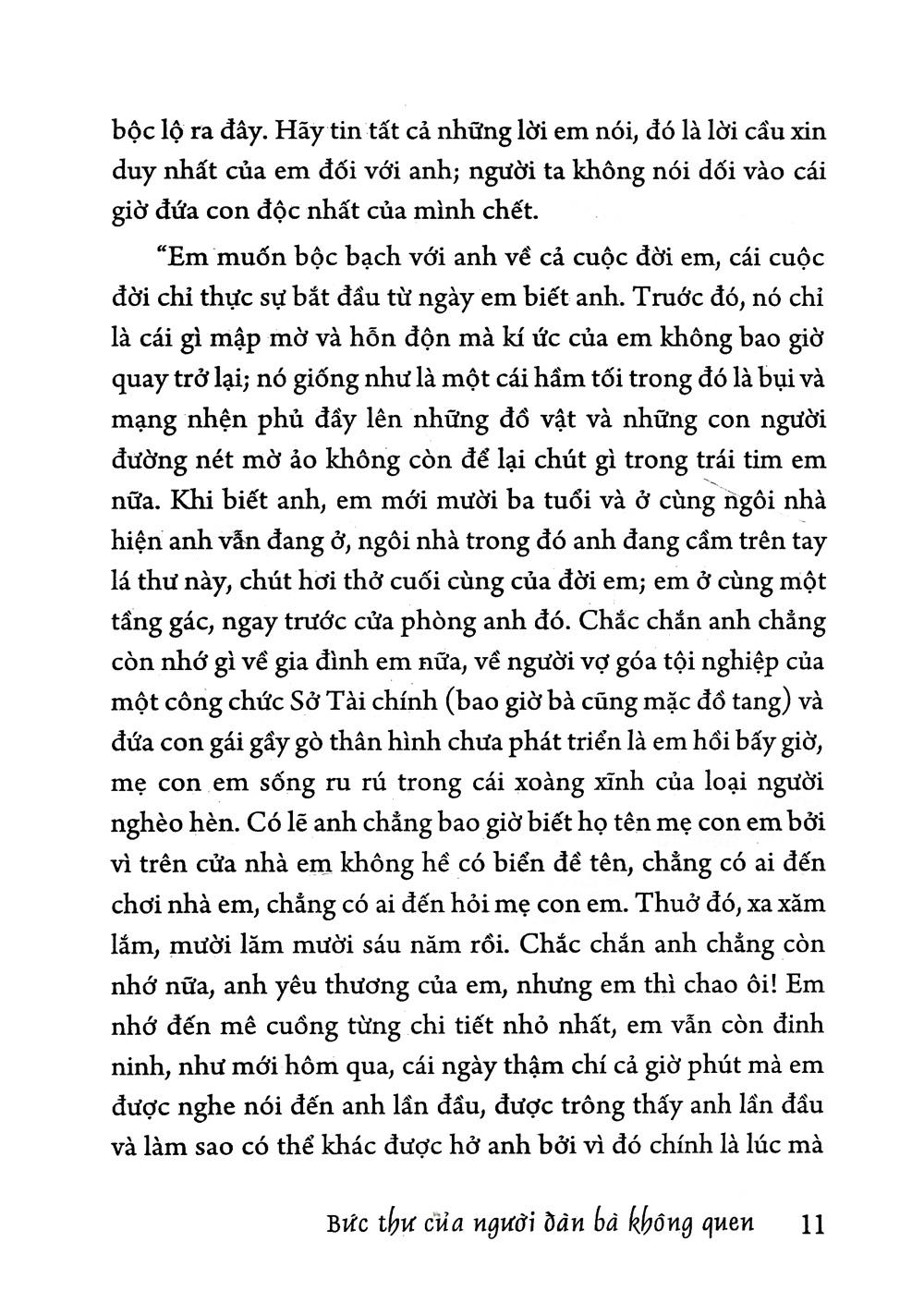 Bức Thư Của Người Đàn Bà Không Quen
