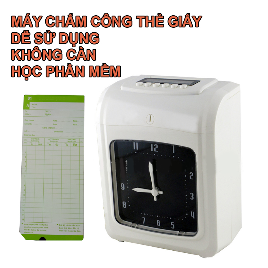 Máy chấm công dùng thẻ giấy Robotron RT-90A ( hàng chính hãng Japan )